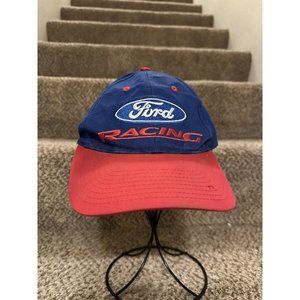 Spike Sports Ford Racing Hat Cap NASCAR Adjustable back Blue Embroidered Logo